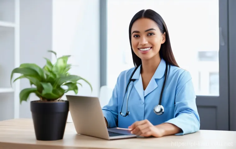 건강보험 가입 요령 - **Prompt 1: Telemedicine for Busy Professionals**
"A young, diverse professional woman in her la...