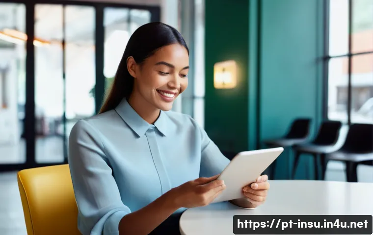 자동차 보험료 비교 사이트 - **Digital Convenience and Paperless Insurance in 2025:**
A vibrant, medium-shot image of a young...